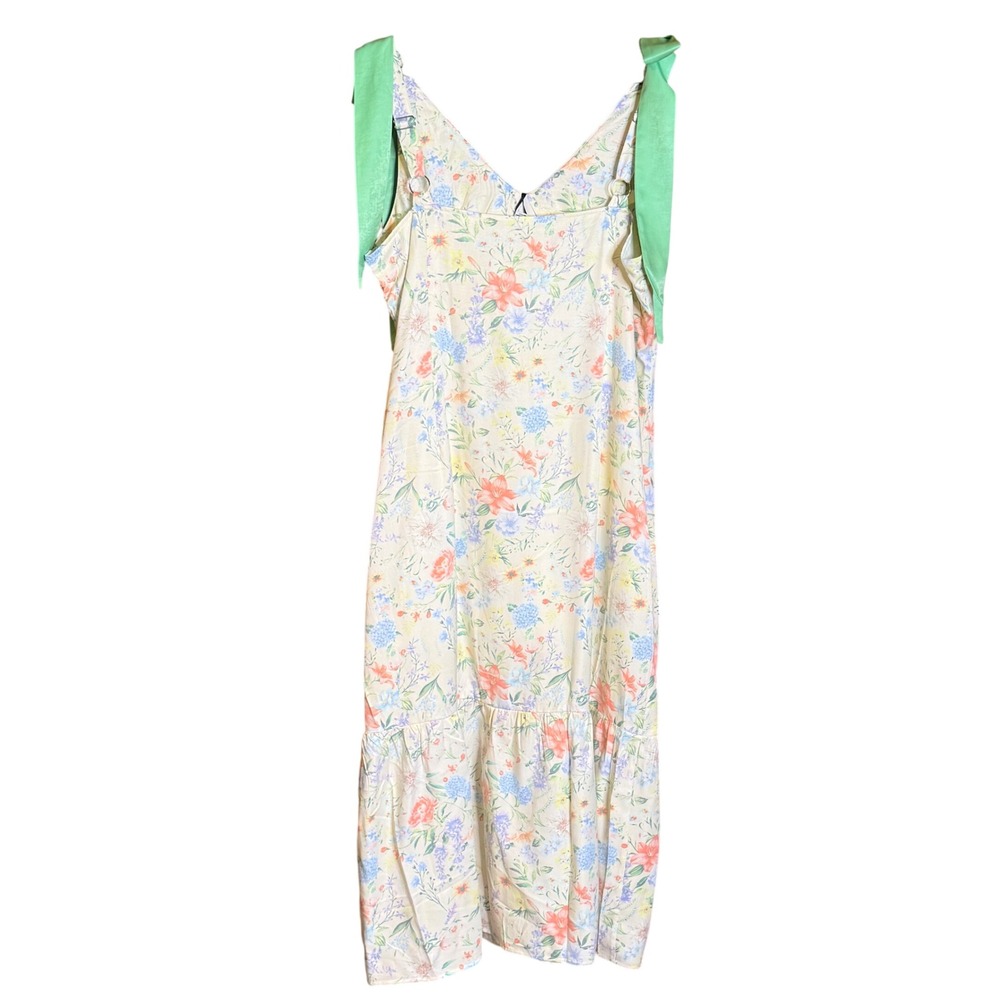 Floral Slip Dress XL Cream GreenNWT Romantic Wedding Guest Cottagecore - Picture 6 of 8
